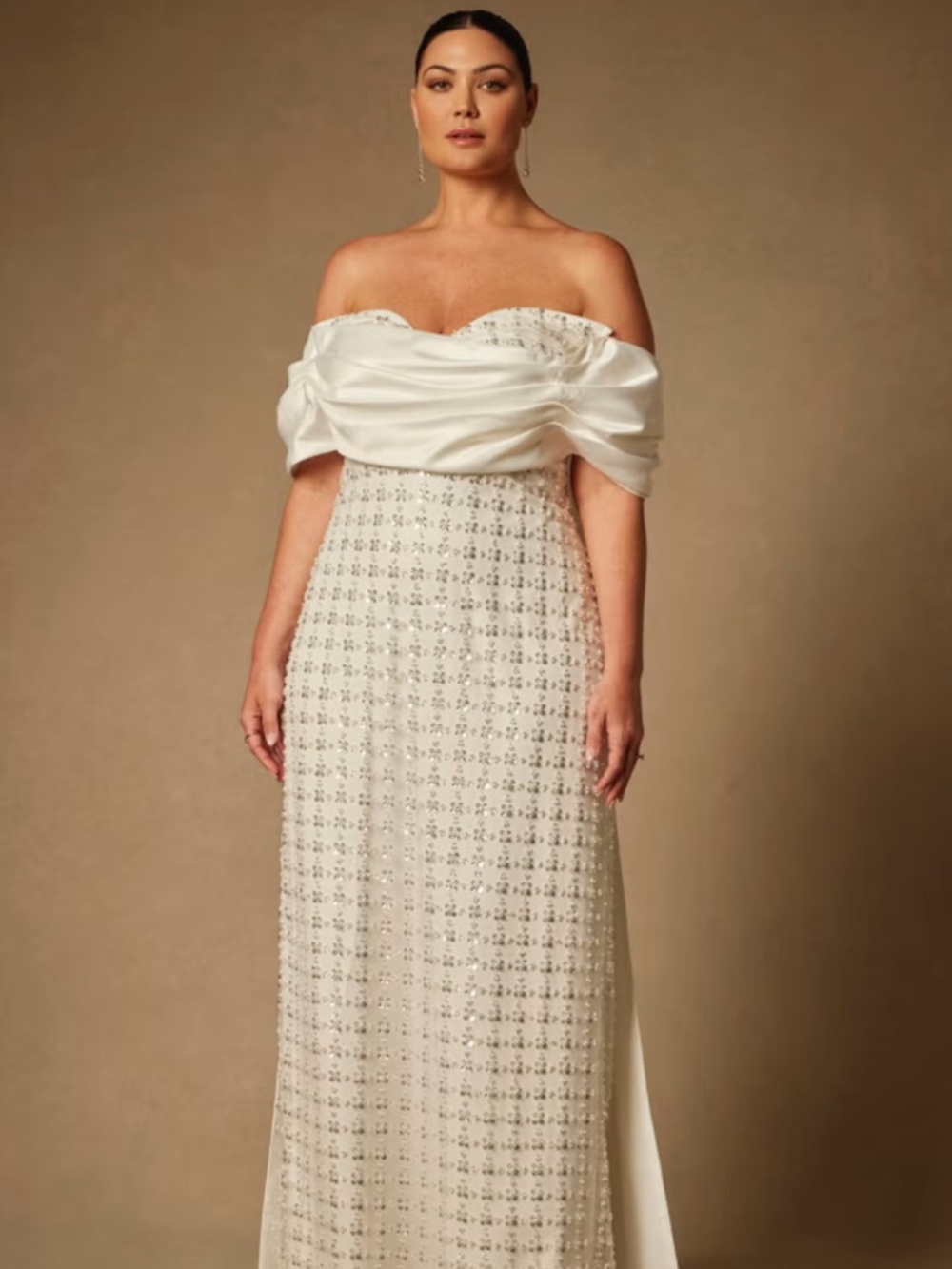 Bridal By Eloquii Embellished Column Gown With Train size 24